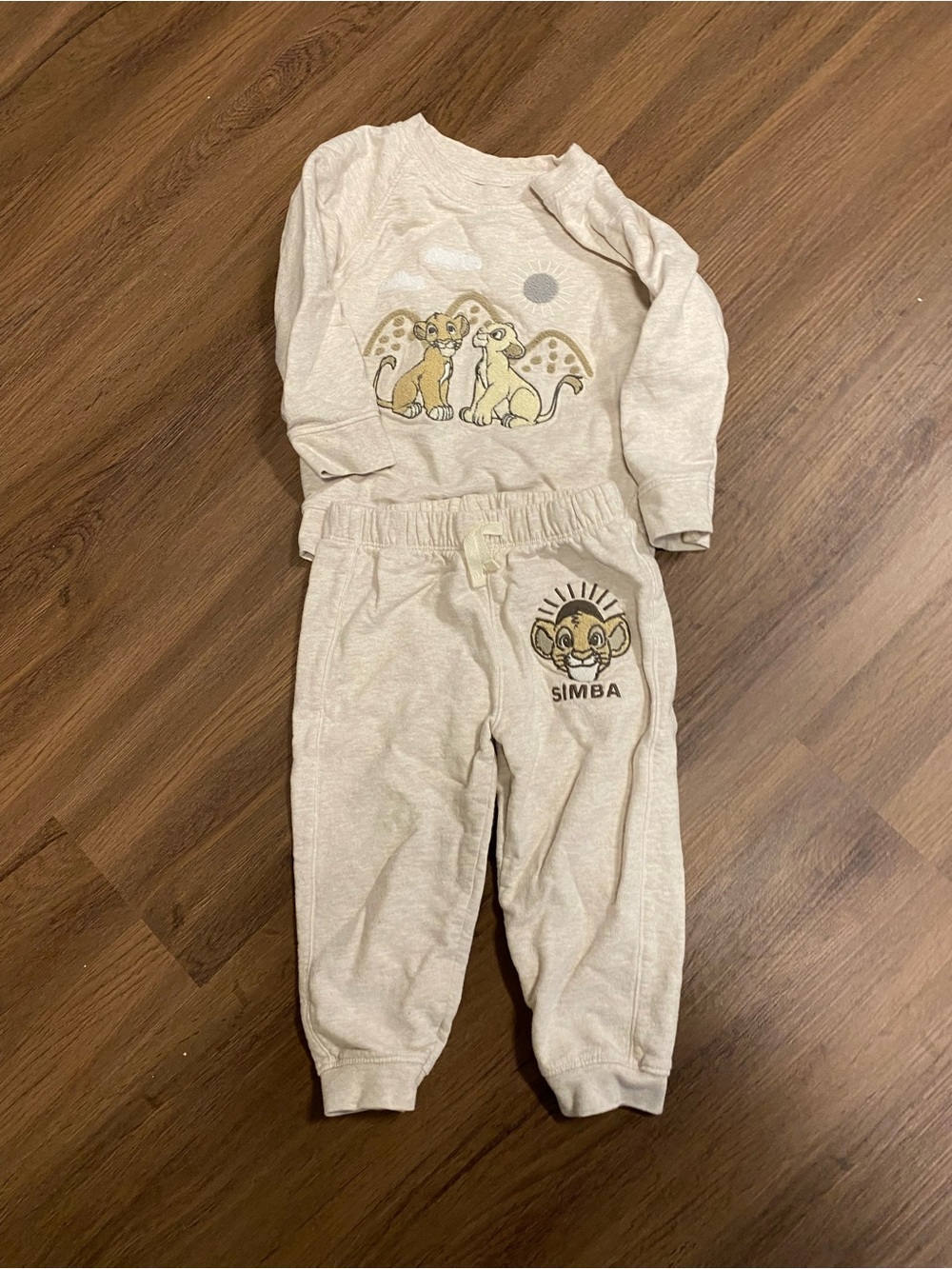 Monica + Andy Simba The Lion King Neutral Sweatpants Sweatshirt Set - 3T